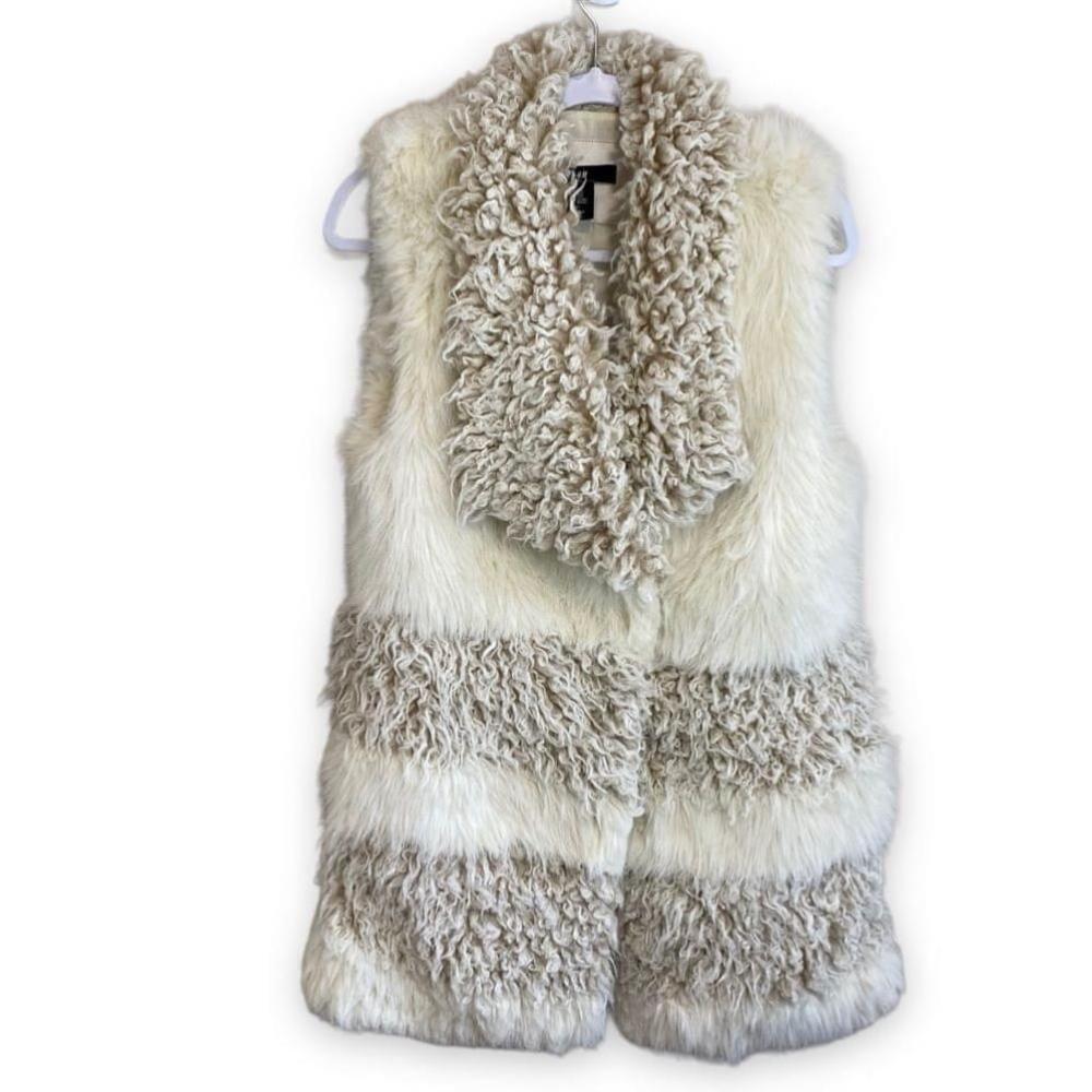 H&M Limited Edition Faux Fur + Sherpa Striped Oversized Vest - Xs/S - China